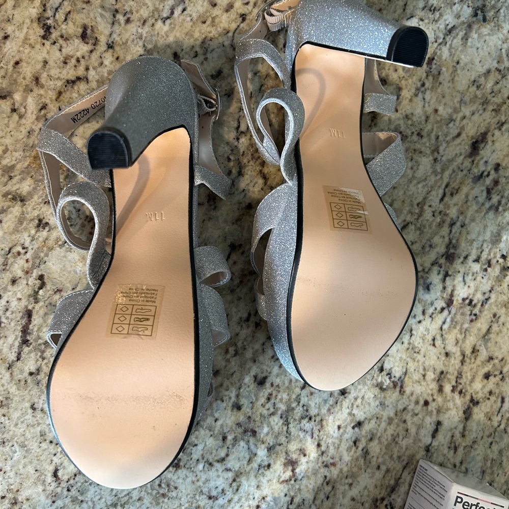 Benjamin Walk Silver Glitter Platform Sandals - image 8